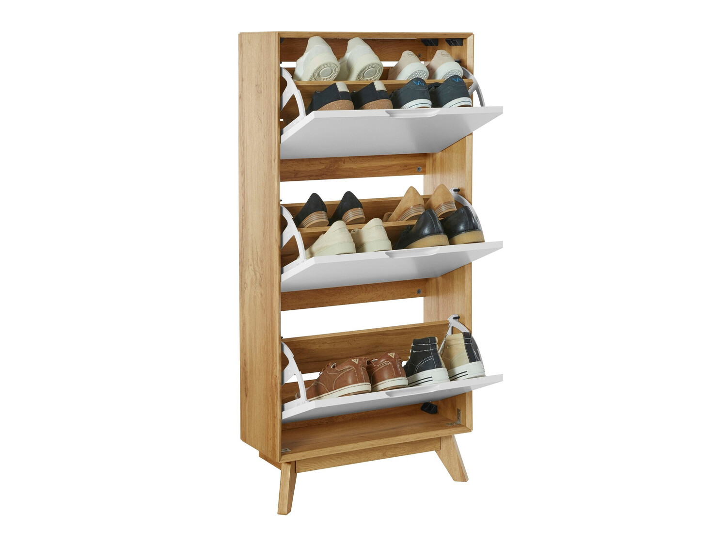 Тумба для обуви Dorvou 104 (Белый + Дуб)