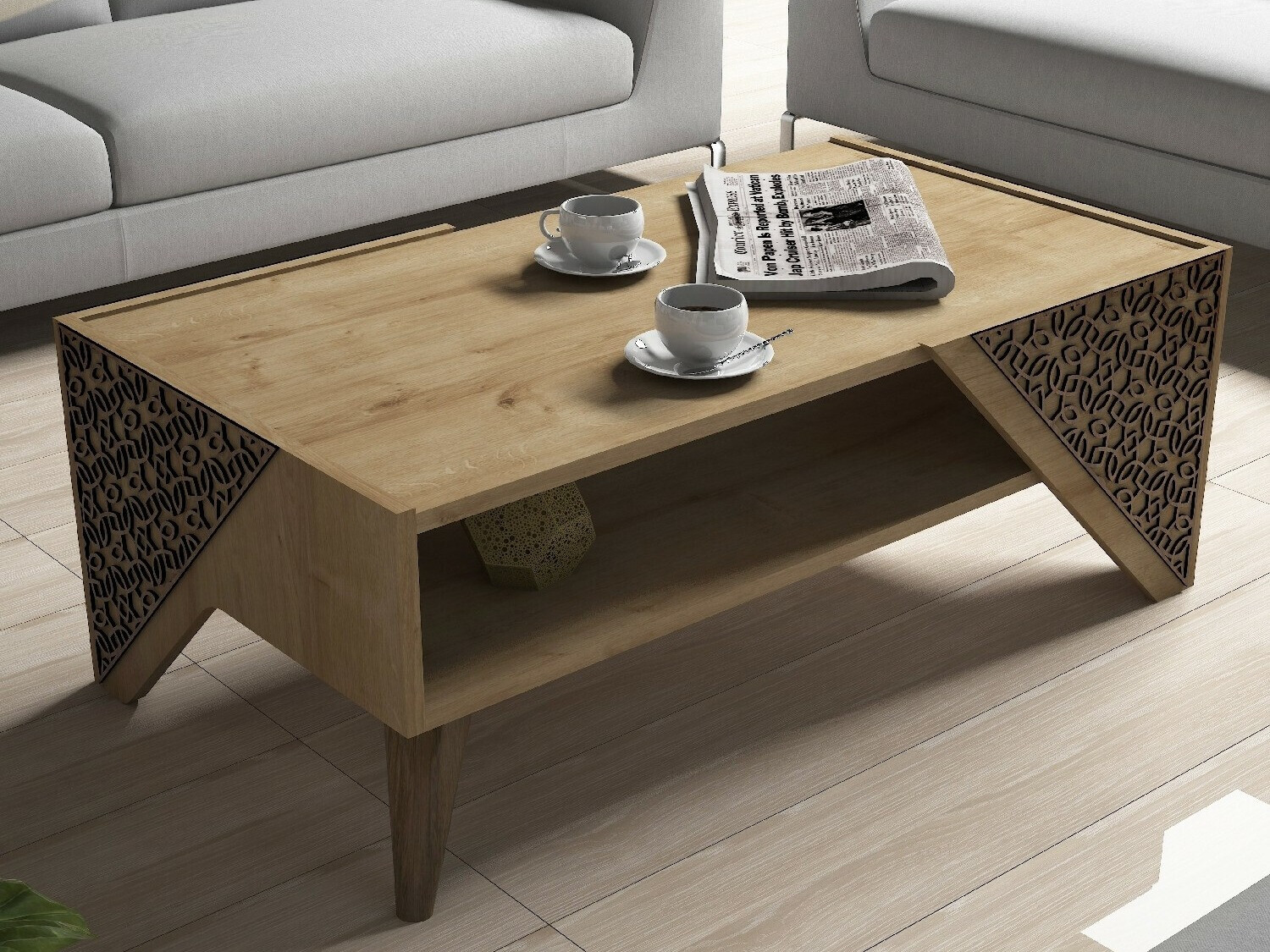 Žurnālu galdiņš Kailua 1375 (Ozols)