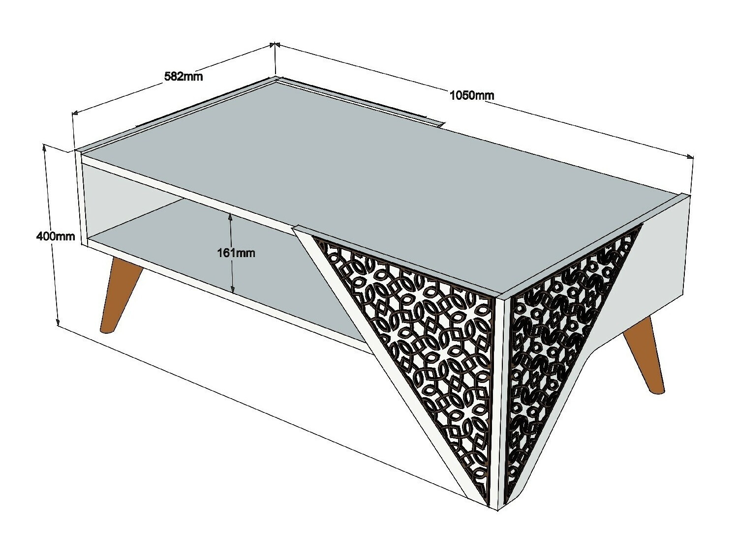 Žurnālu galdiņš Kailua 1375 (Ozols)