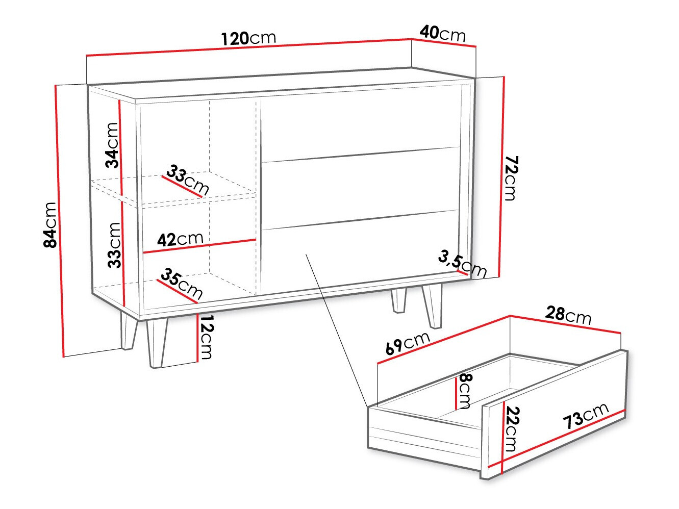 Kомод Comfivo Romtori 100