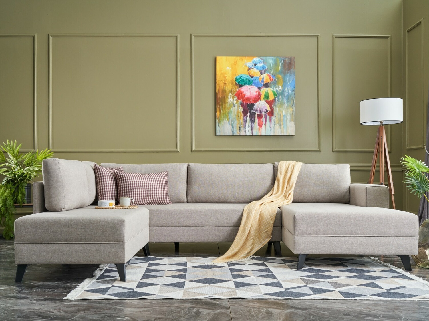 Stūra dīvāns Altadena 315 (Krēms)