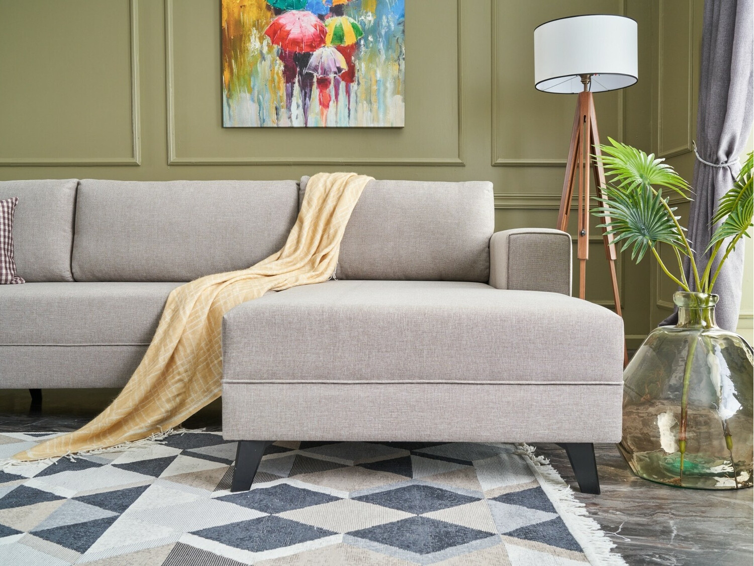 Stūra dīvāns Altadena 315 (Krēms)