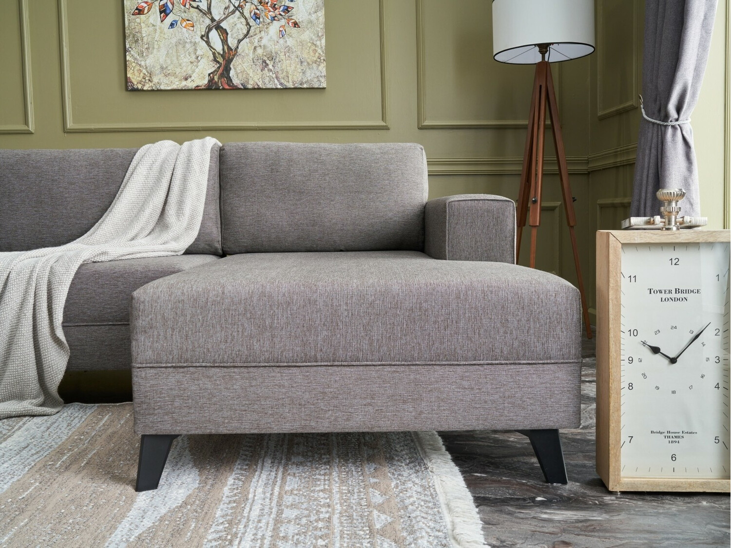 Stūra dīvāns Altadena 315 (Pelēks)