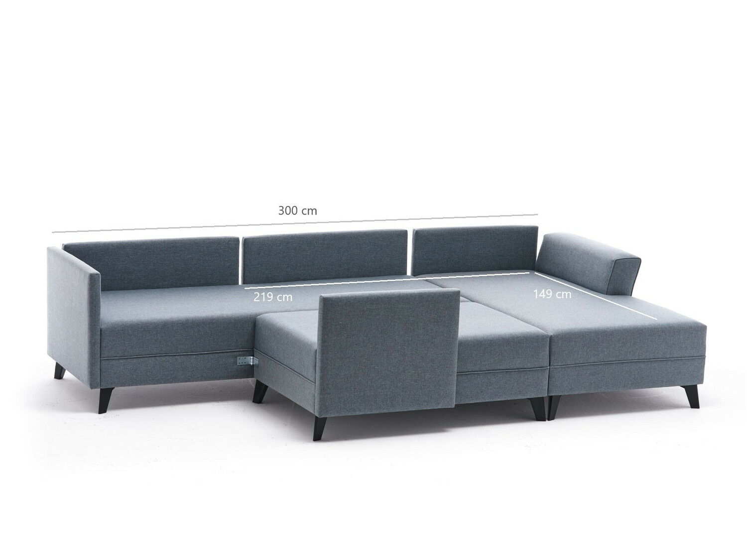 Stūra dīvāns Altadena 315 (Pelēks)