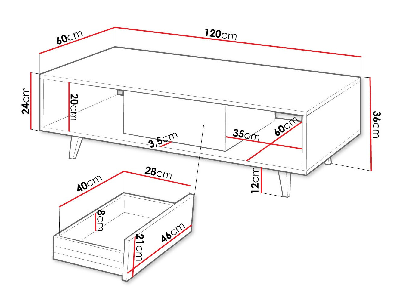 Žurnālu galdiņš Comfivo Romtori