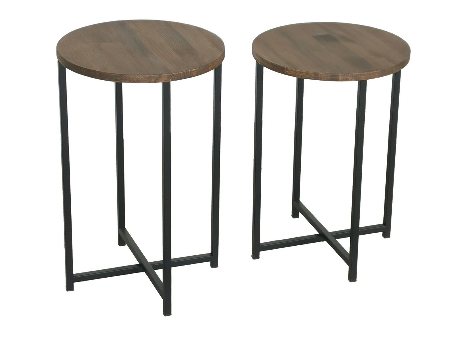 Kafijas galdiņu komplekts Kailua 1625 (Melns + Riekstkoks)