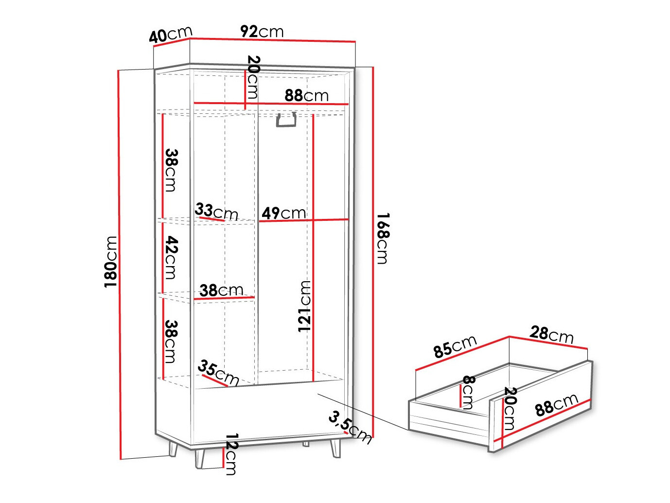 Skapis Comfivo Romtori 106