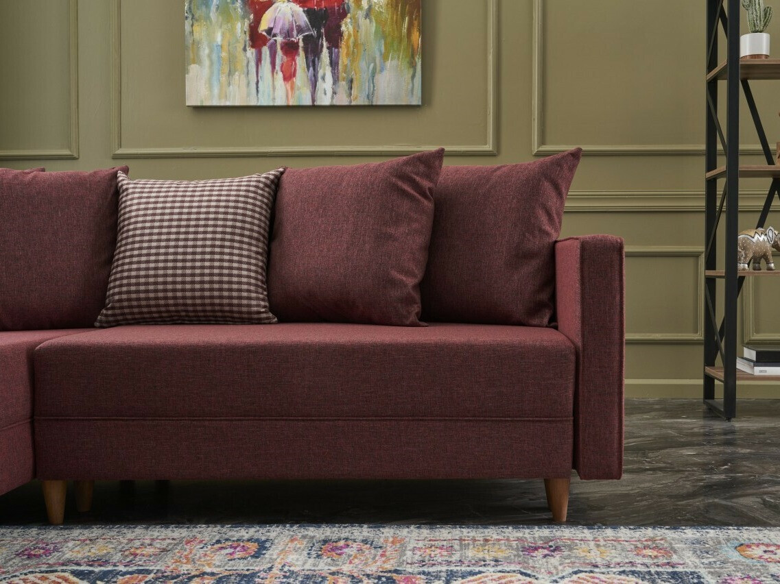 Stūra dīvāns Altadena 317 (Bordo)