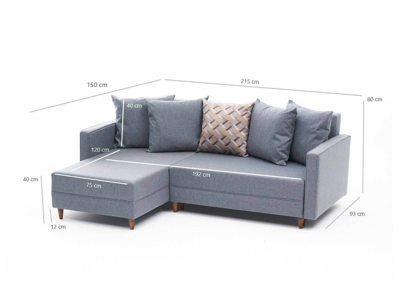 Stūra dīvāns Altadena 317 (Gaiši zils)