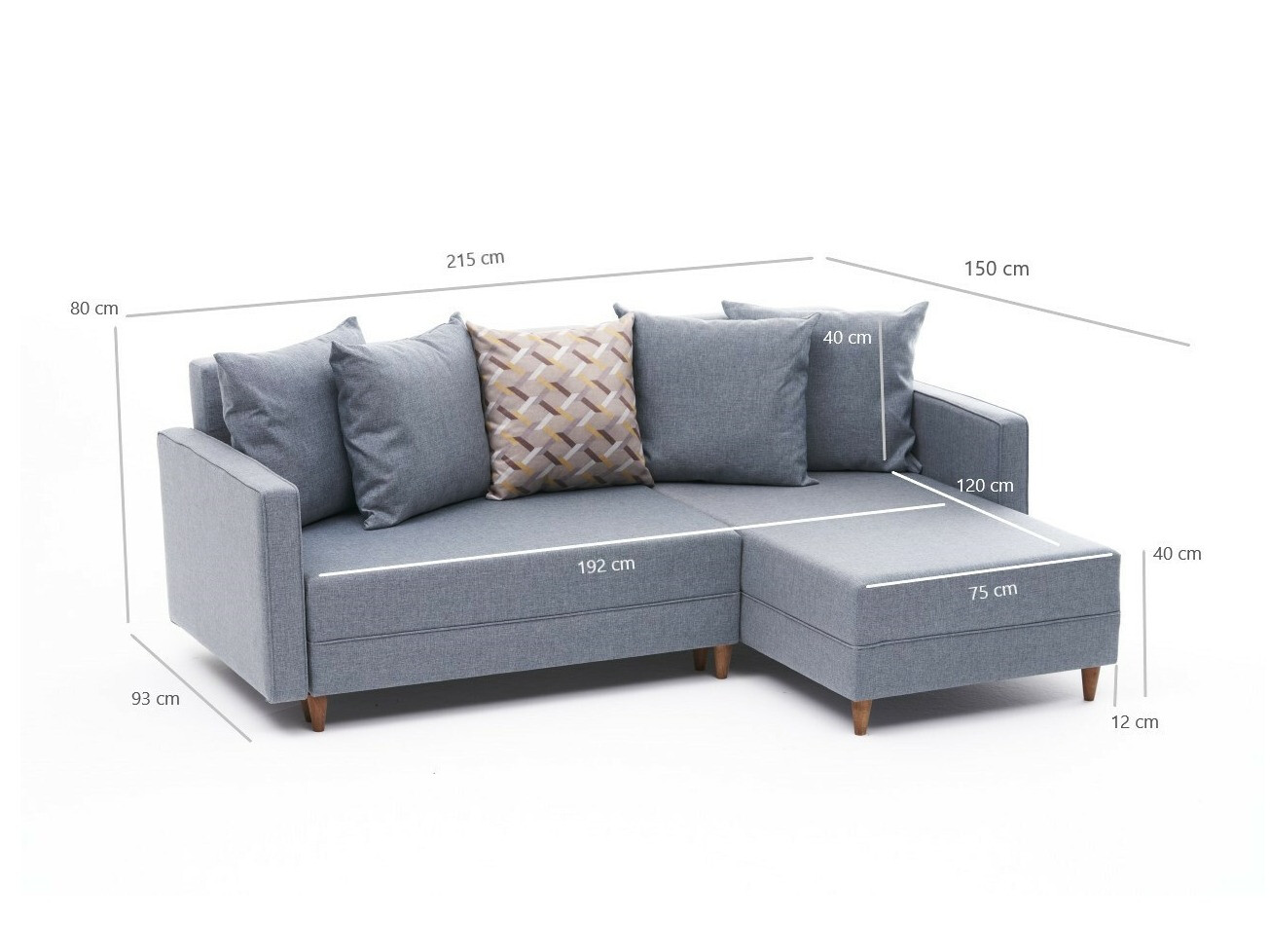 Угловой диван Altadena 317 (Голубой)