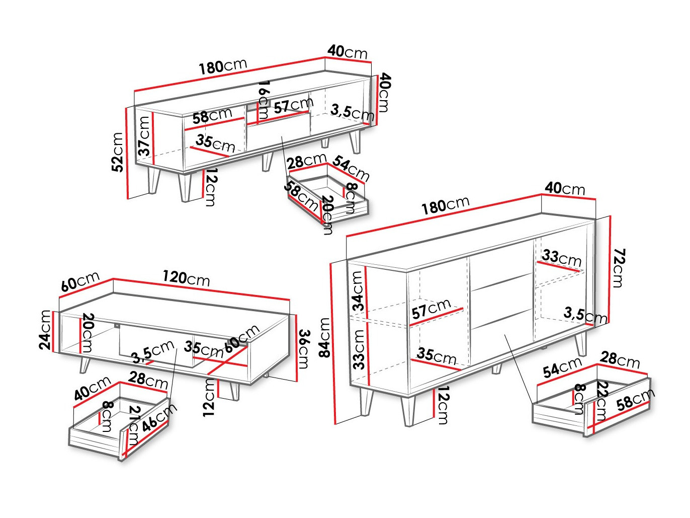 Viesistabas komplekts Comfivo Romtori 107