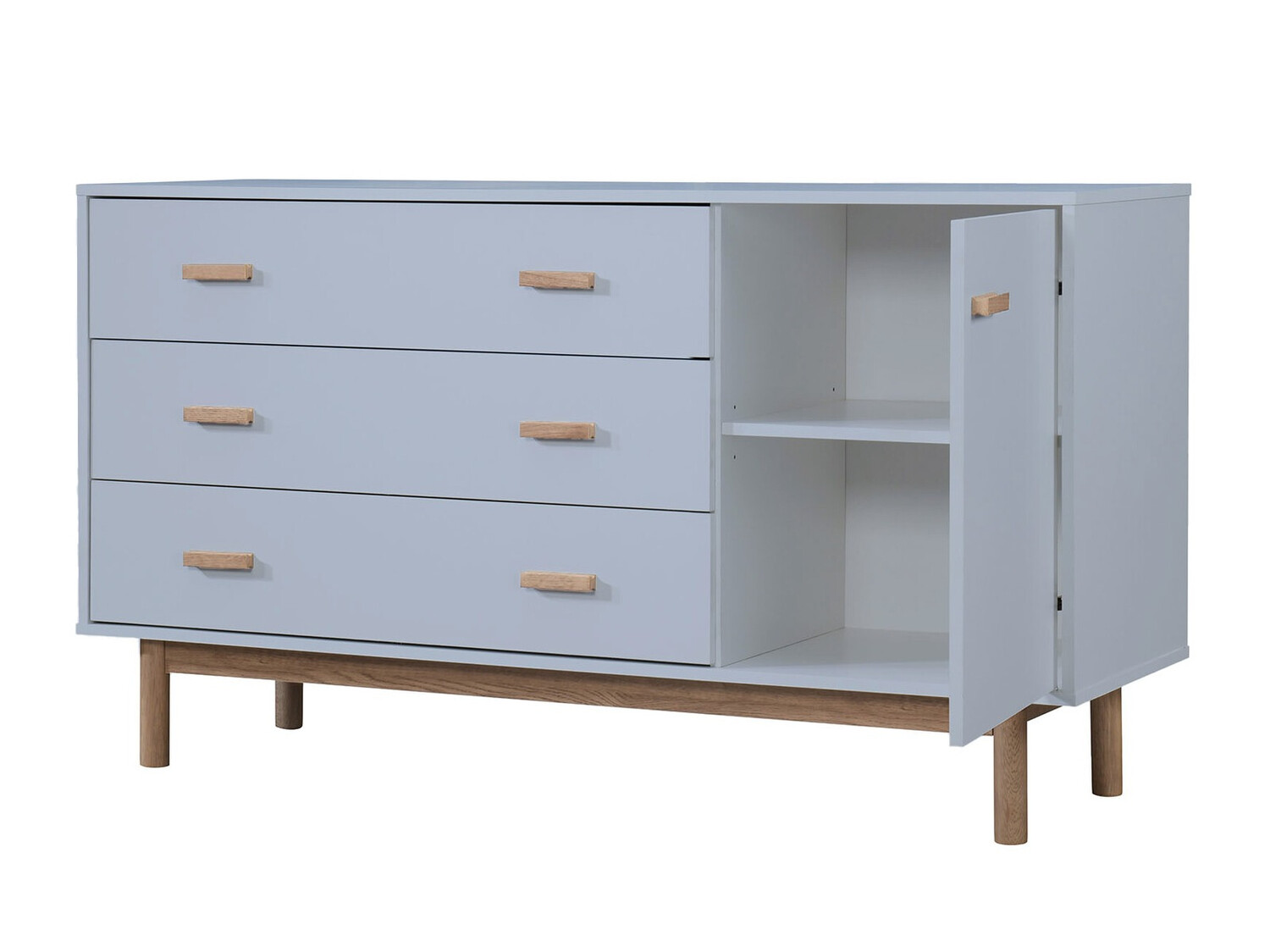 Kumode Nolcalu 100 (Pelēks + Ozols)