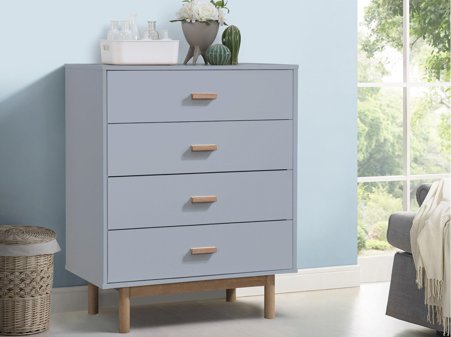 Kumode Nolcalu 103 (Pelēks + Ozols)