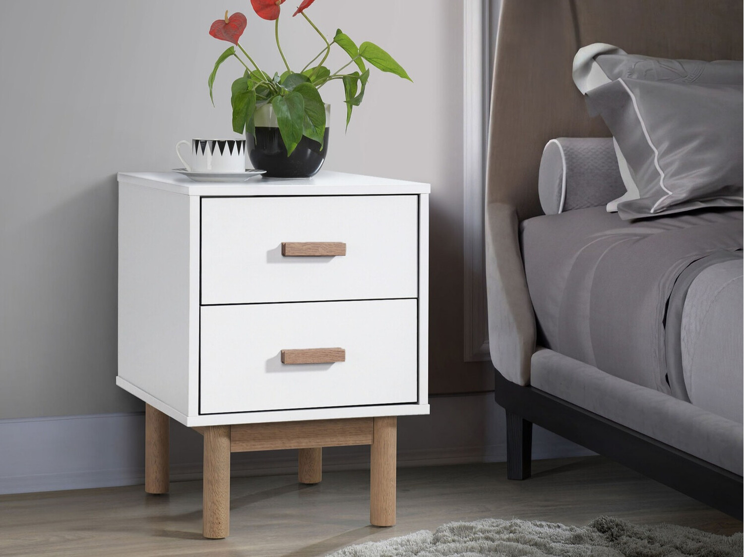 Naktsgaldiņš Nolcalu 102 (Balts + Ozols)