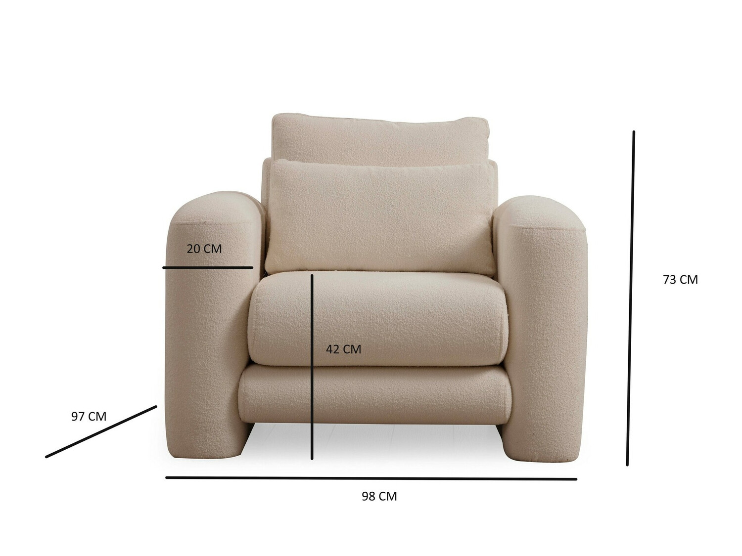 Кресло Altadena 332 (Крем)