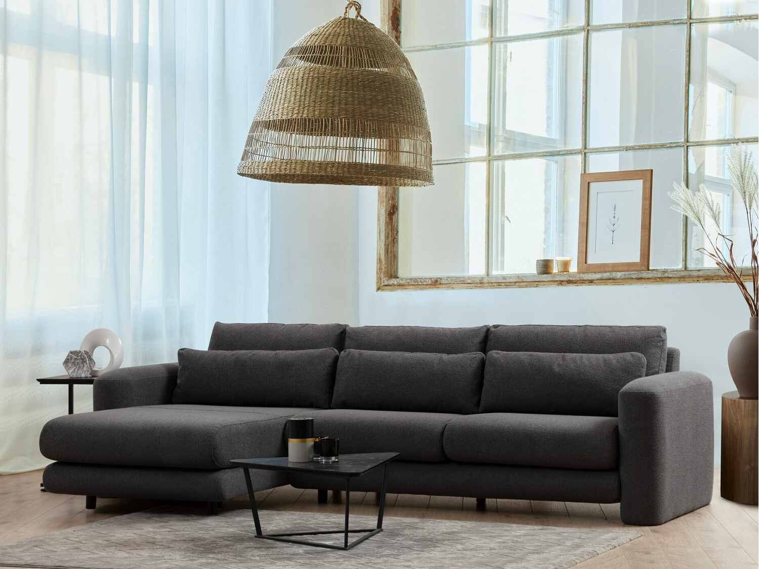 Stūra dīvāns Altadena 333 (Pelēks)