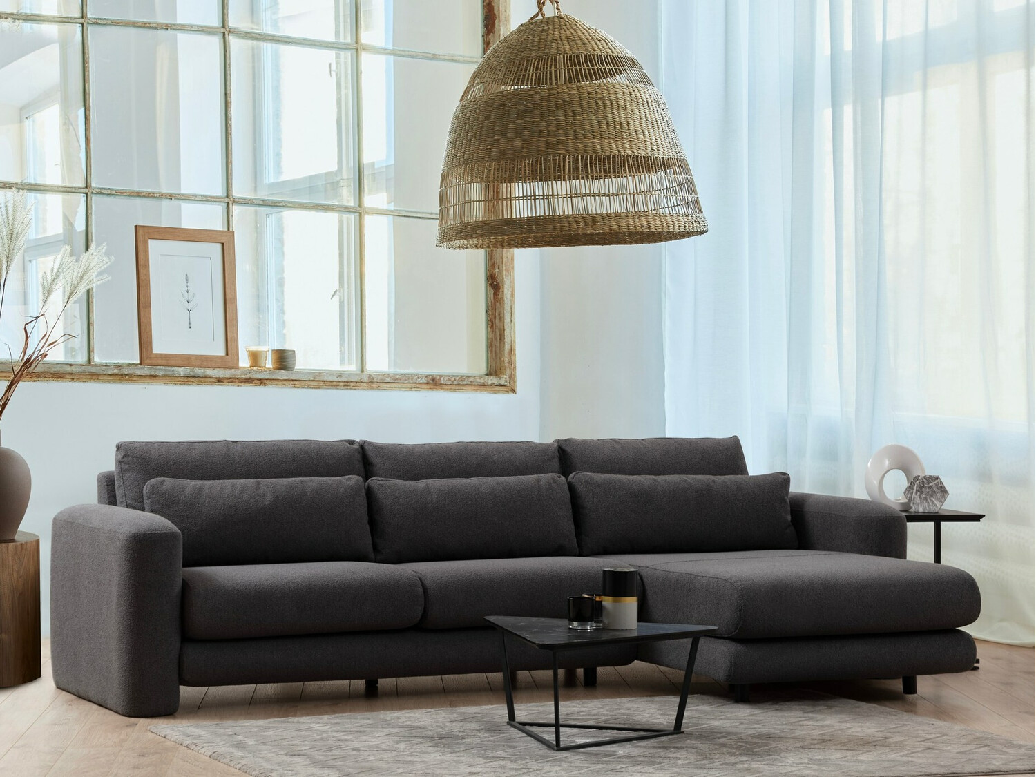 Stūra dīvāns Altadena 333 (Pelēks)