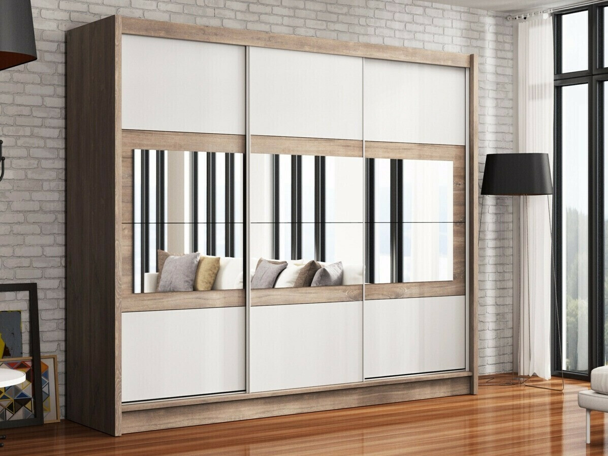 Skapis Honolulu 109 (Balts + Canyon ozols)