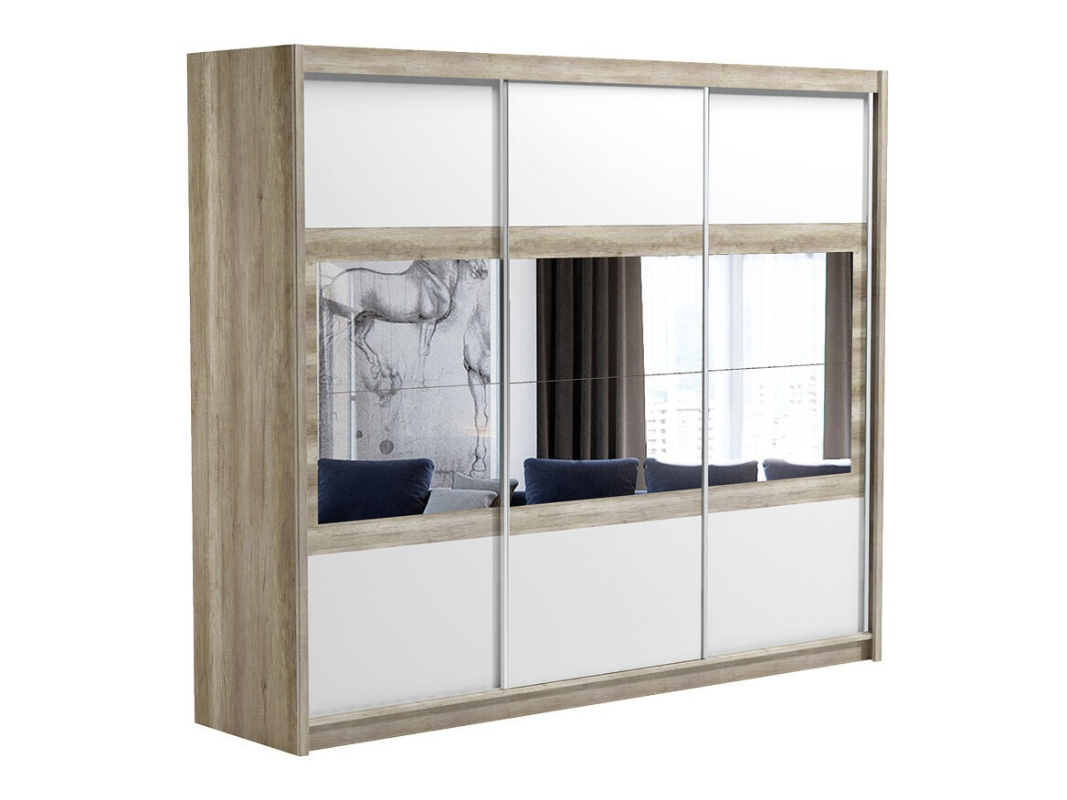 Skapis Honolulu 109 (Balts + Canyon ozols)