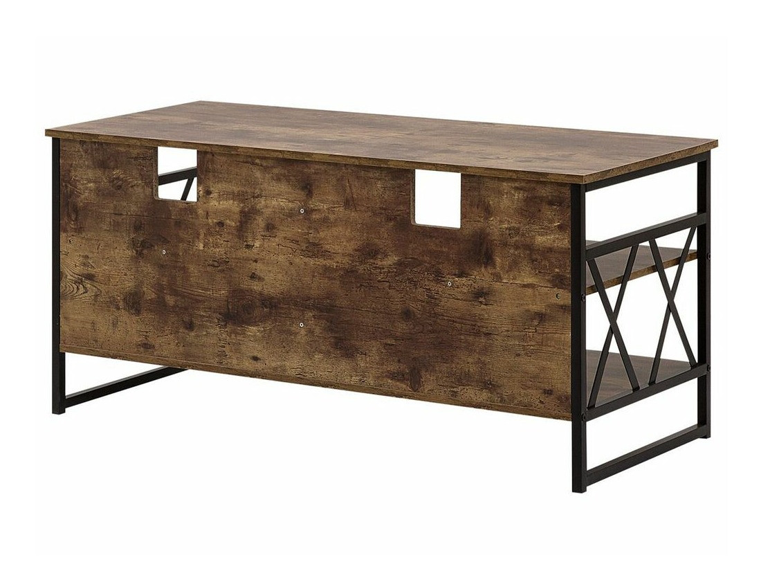 TV galds Berwyn 164 (Melns + Tumšs koks)