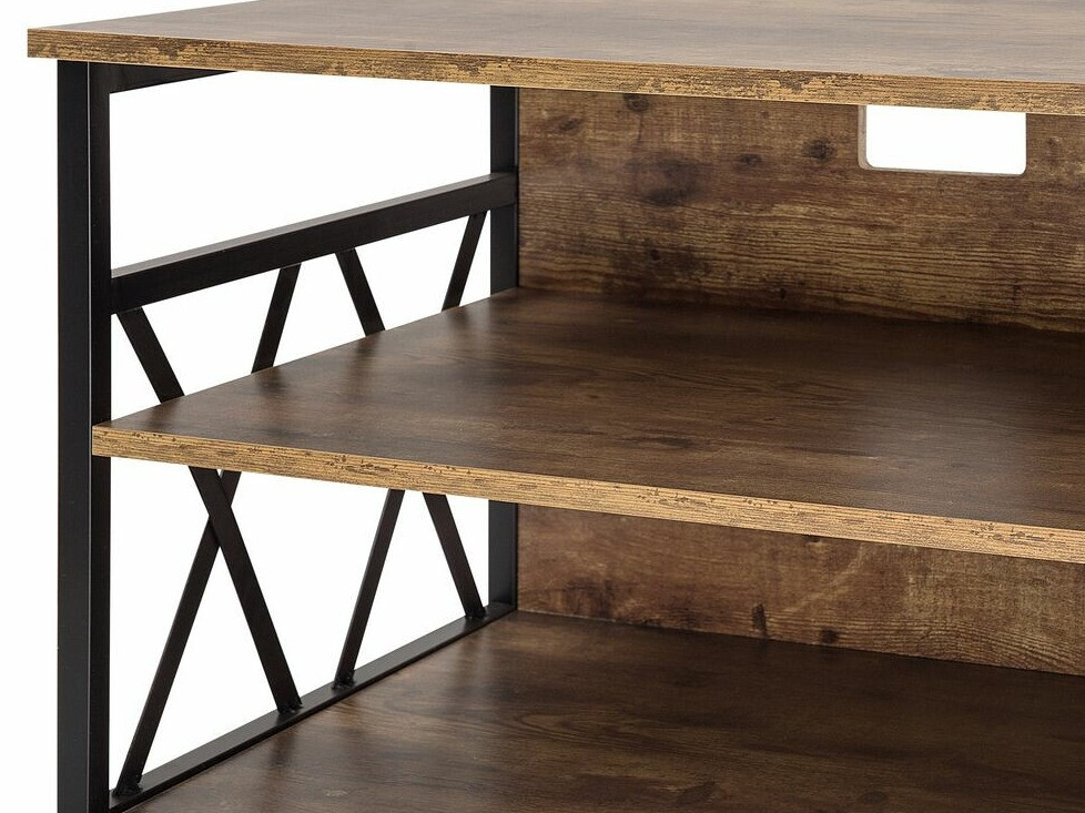 TV galds Berwyn 164 (Melns + Tumšs koks)