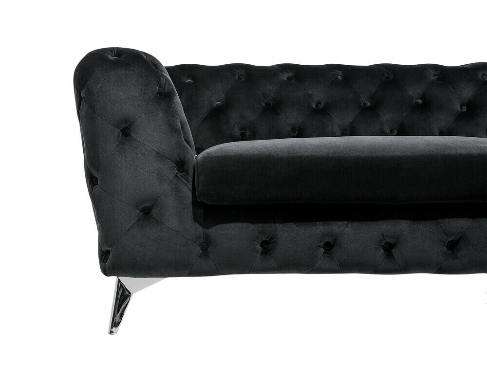 Chesterfield dīvāns Berwyn 185 (Melns)