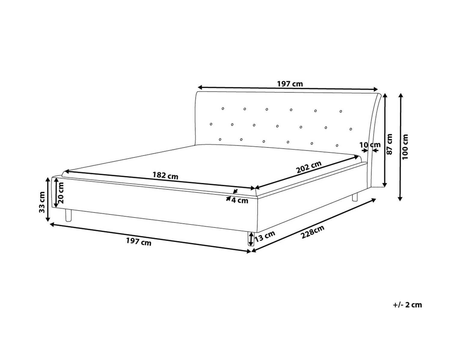 Кровать Berwyn 194 (Тёмно-серый)