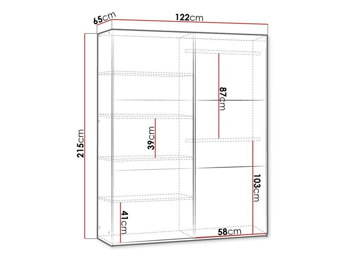 Skapis Honolulu 123 (Pelēks)