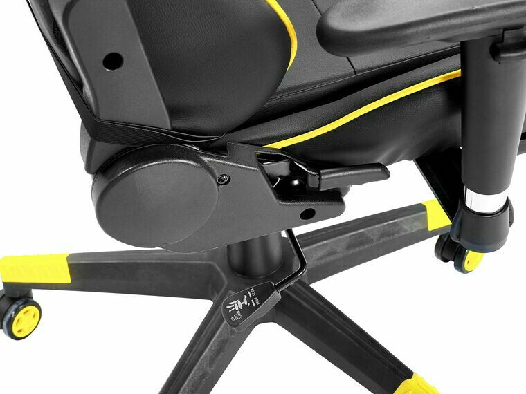 Spēļu krēsls Berwyn 183 (Melns + Dzeltens)