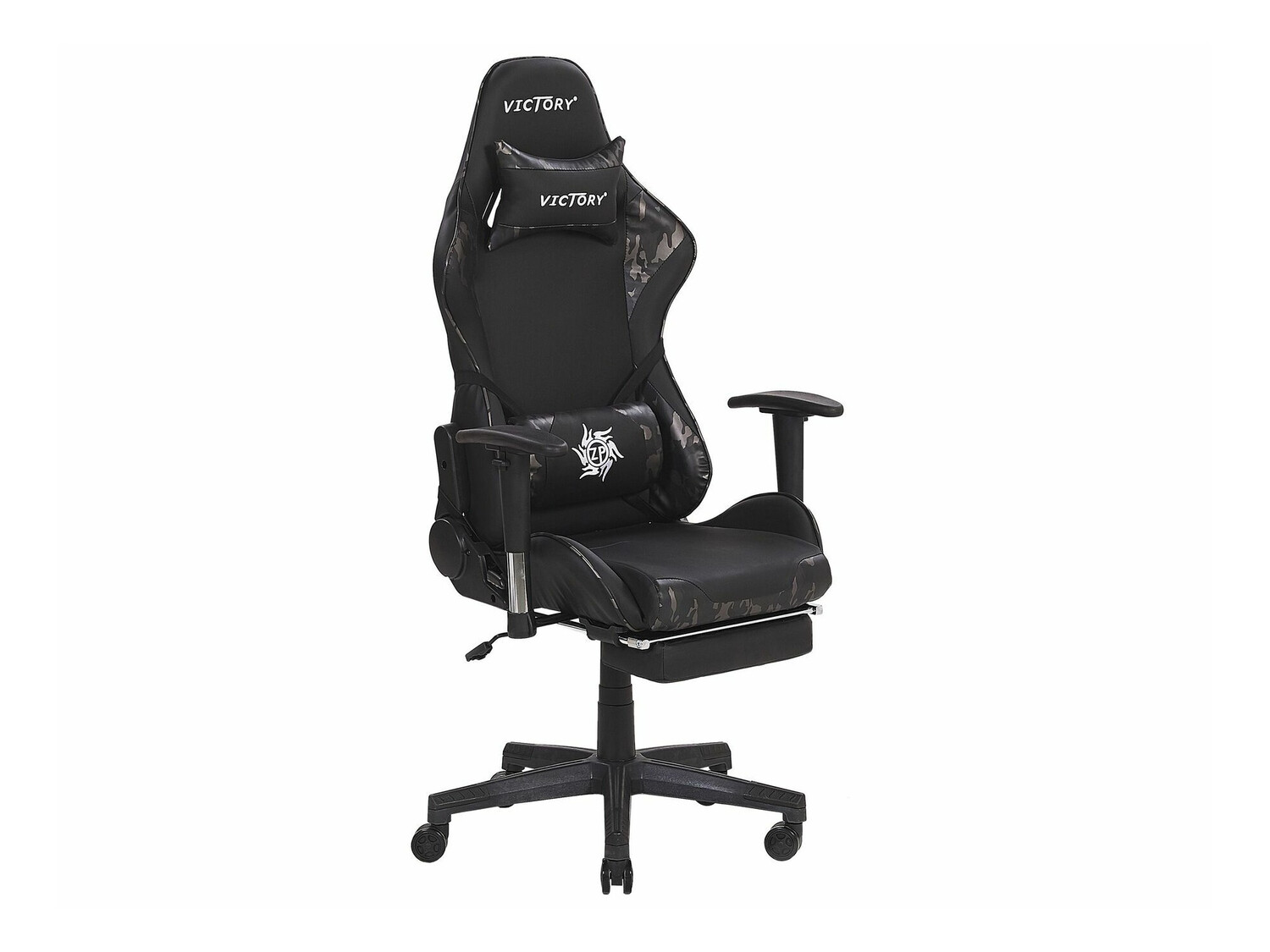 Spēļu krēsls Berwyn 183 (Melns + Pelēks)