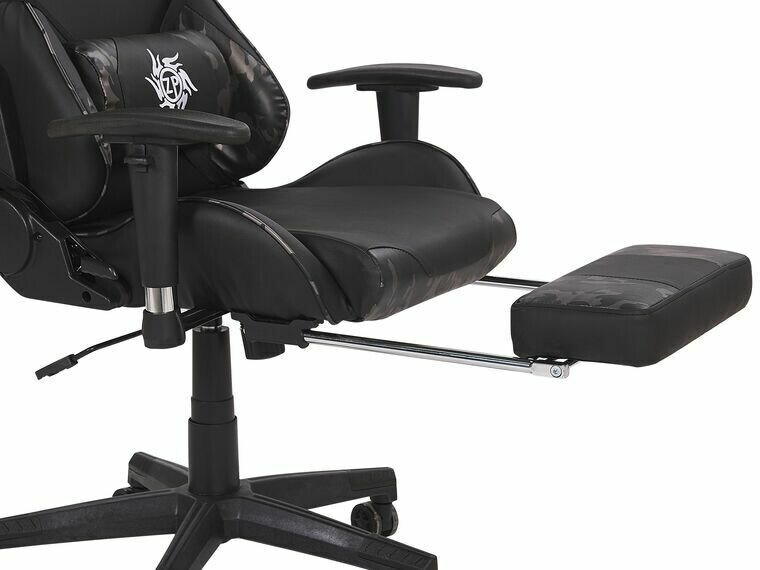 Spēļu krēsls Berwyn 183 (Melns + Pelēks)