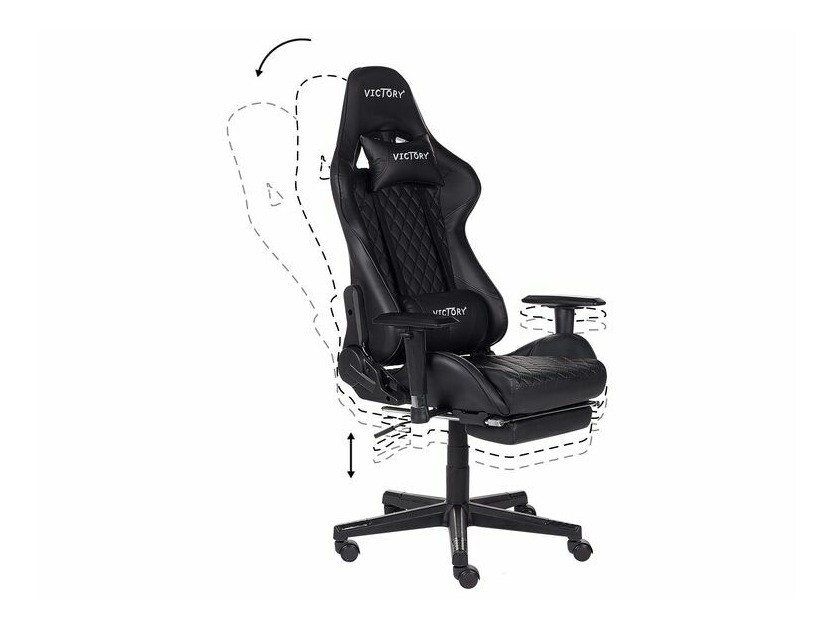 Spēļu krēsls Berwyn 183 (Melns)