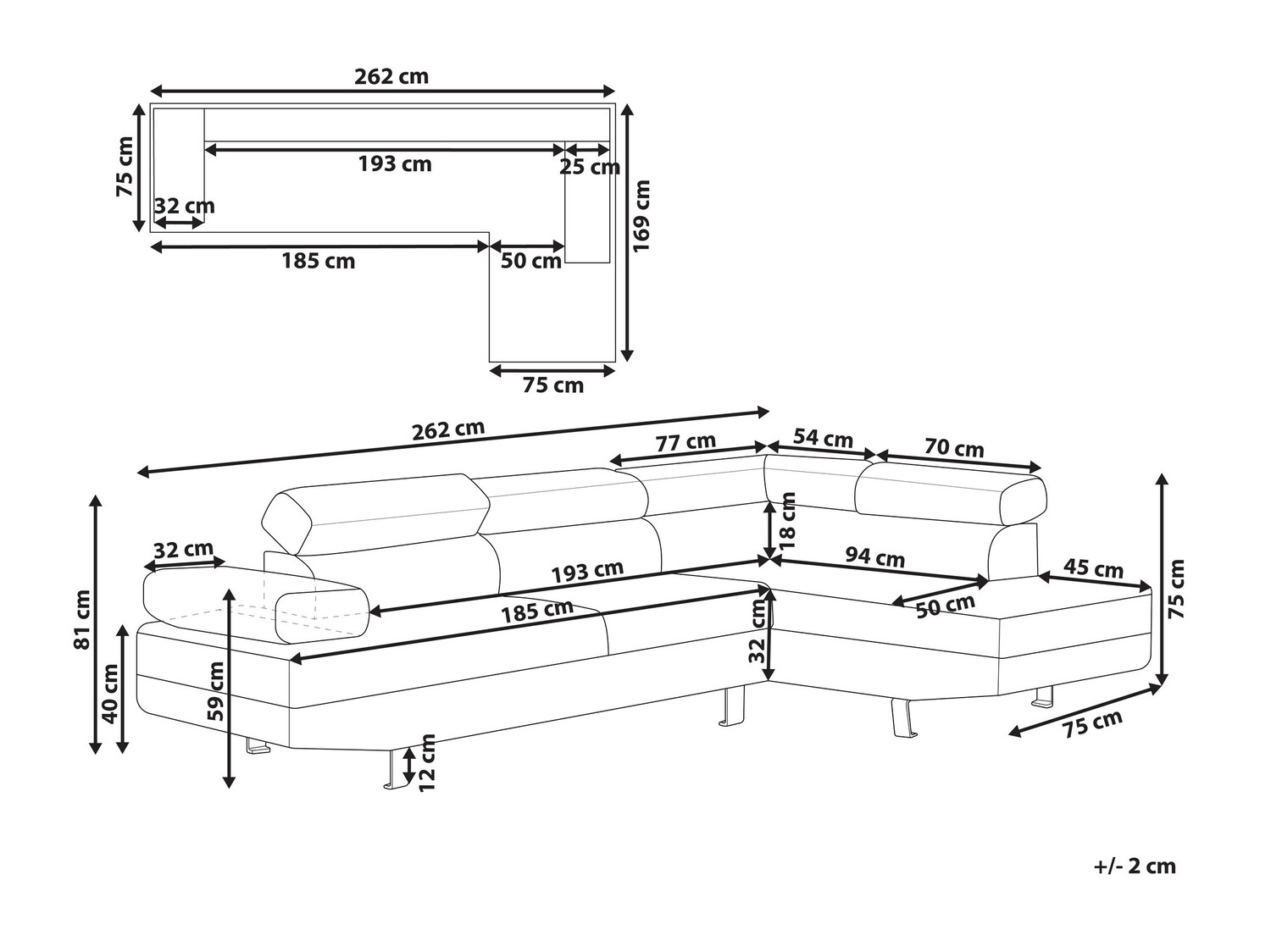 Stūra dīvāns Berwyn 200 (Zaļš)