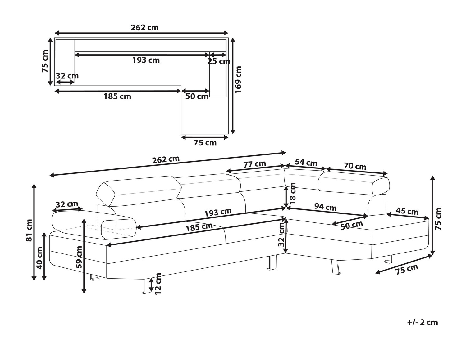 Угловой диван Berwyn 200 (Бежевый)