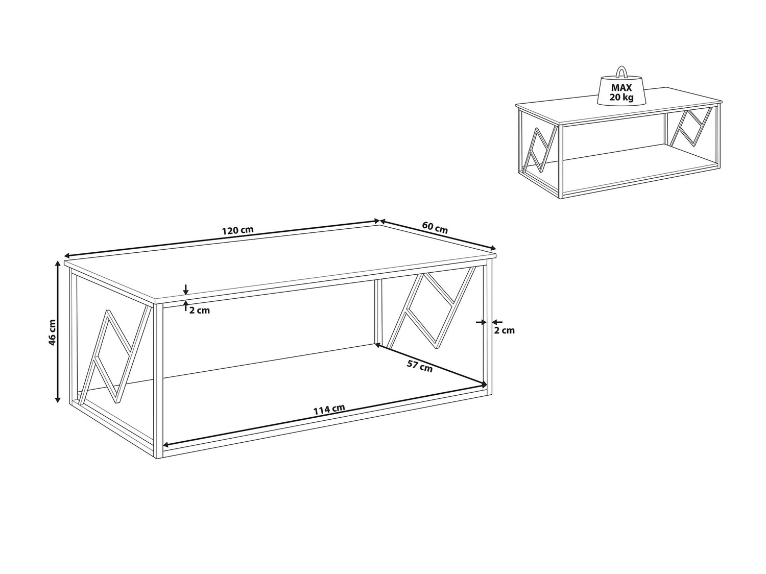 Žurnālu galdiņš Mirlevi 104