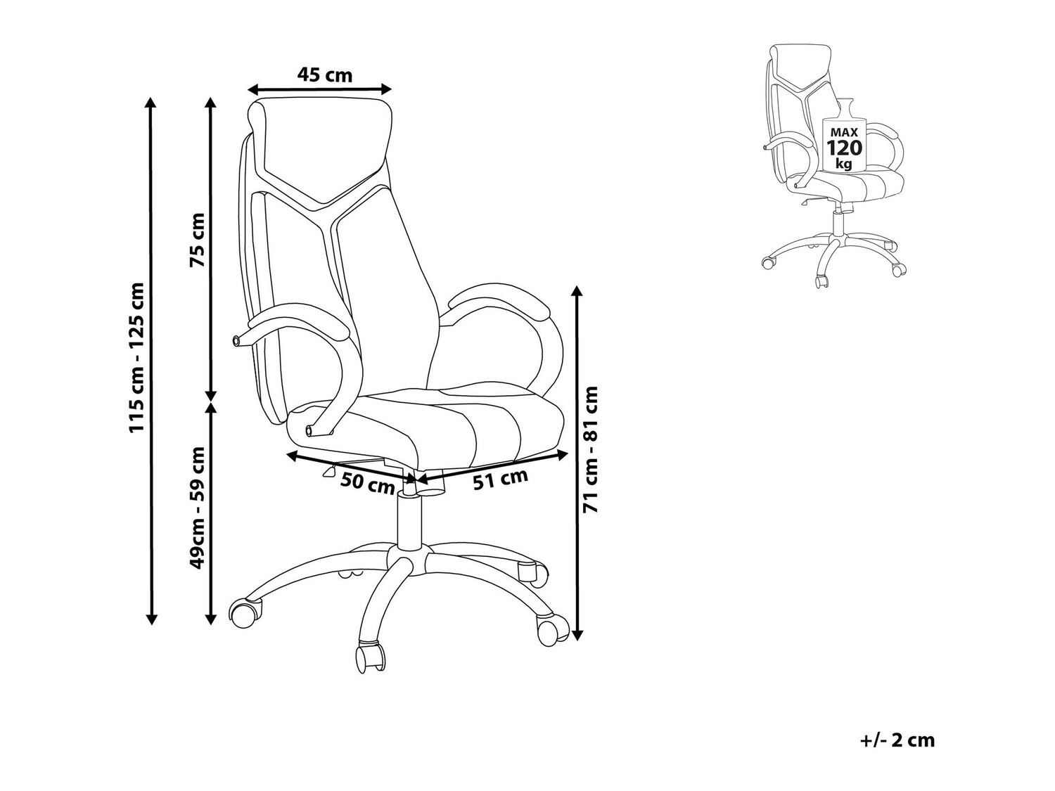 Biroja krēsls Berwyn 201 (Bēšs)