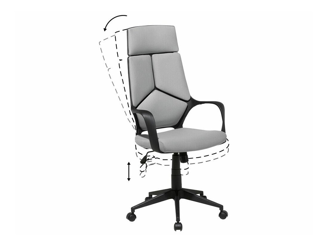 Biroja krēsls Berwyn 208 (Melns + Pelēks)