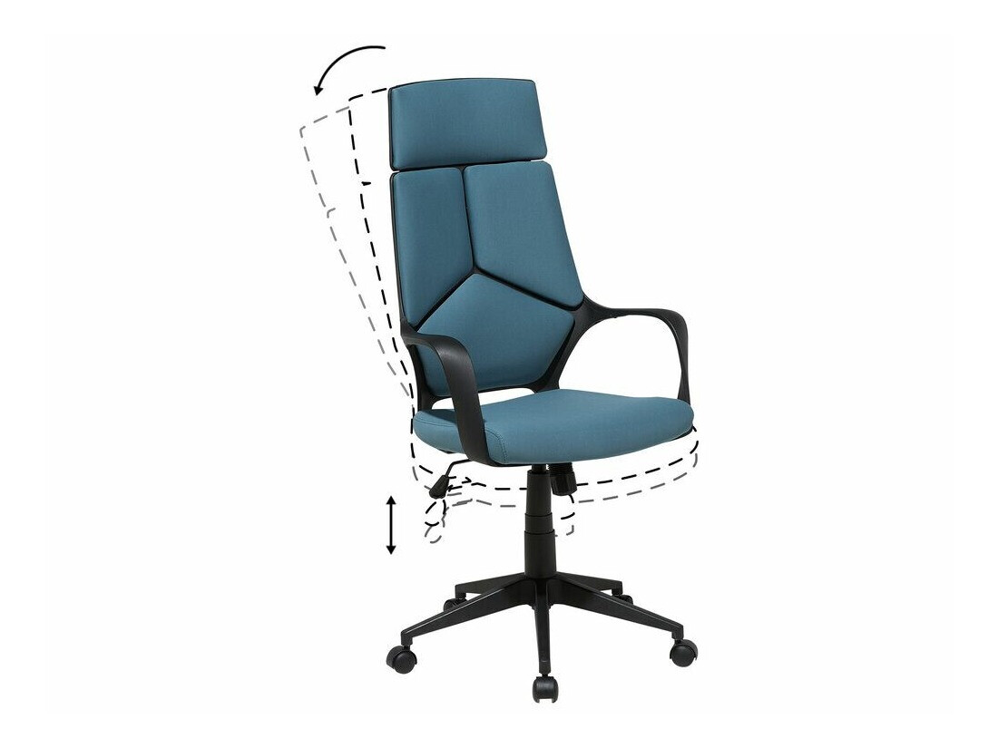 Biroja krēsls Berwyn 208 (Melns + Tirkīzs)