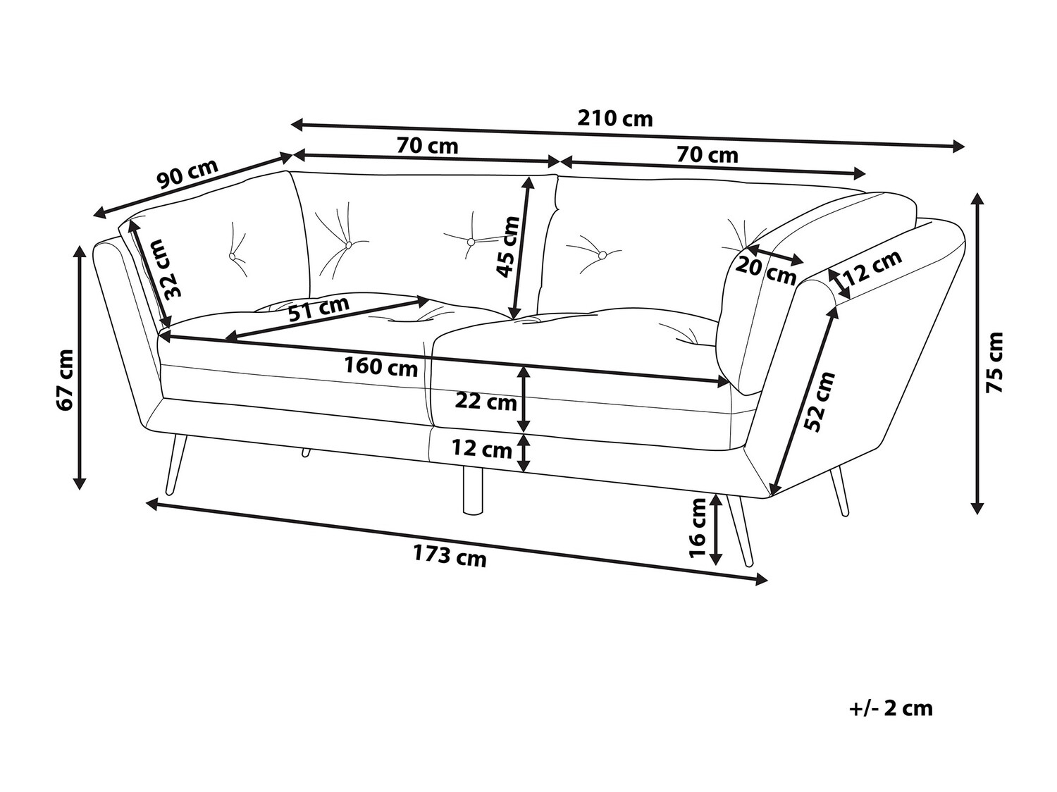 Диван Berwyn 212 (Синий)