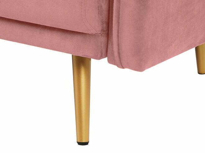 Mīksto mēbeļu komplekts Berwyn 206 (Zelta + Tumši rozā)