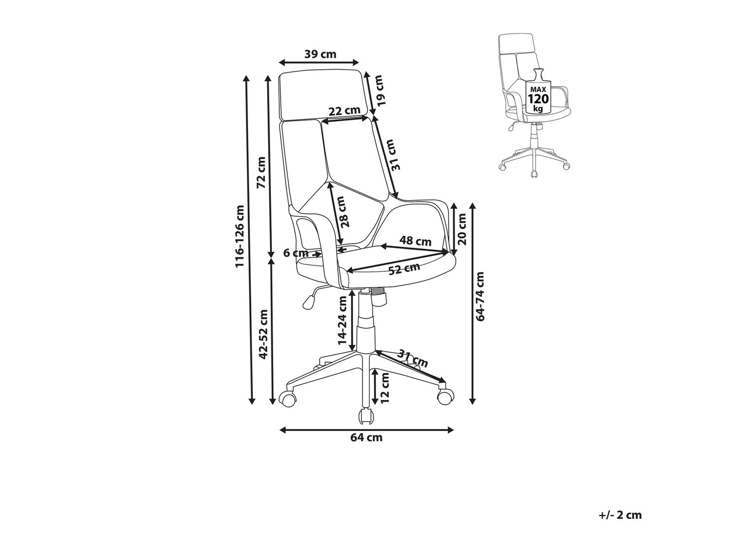 Офисный стул Berwyn 208 (Белый + Розовый)