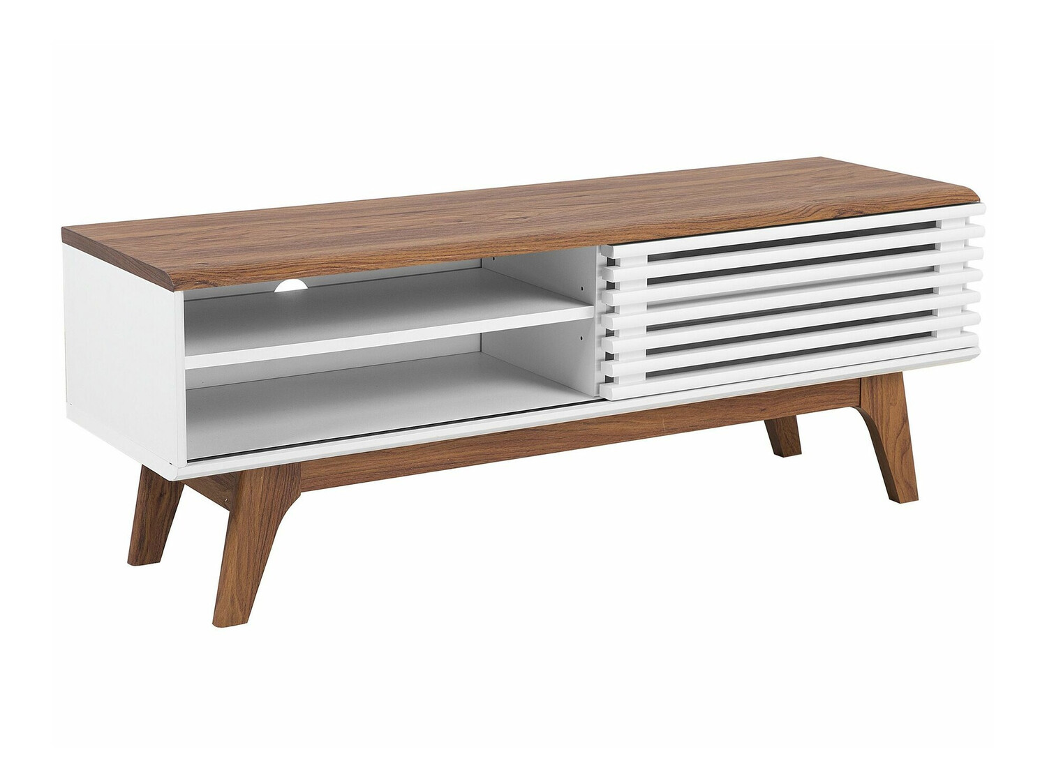 ТВ тумба Berwyn 210 (Белый + Темное дерево)