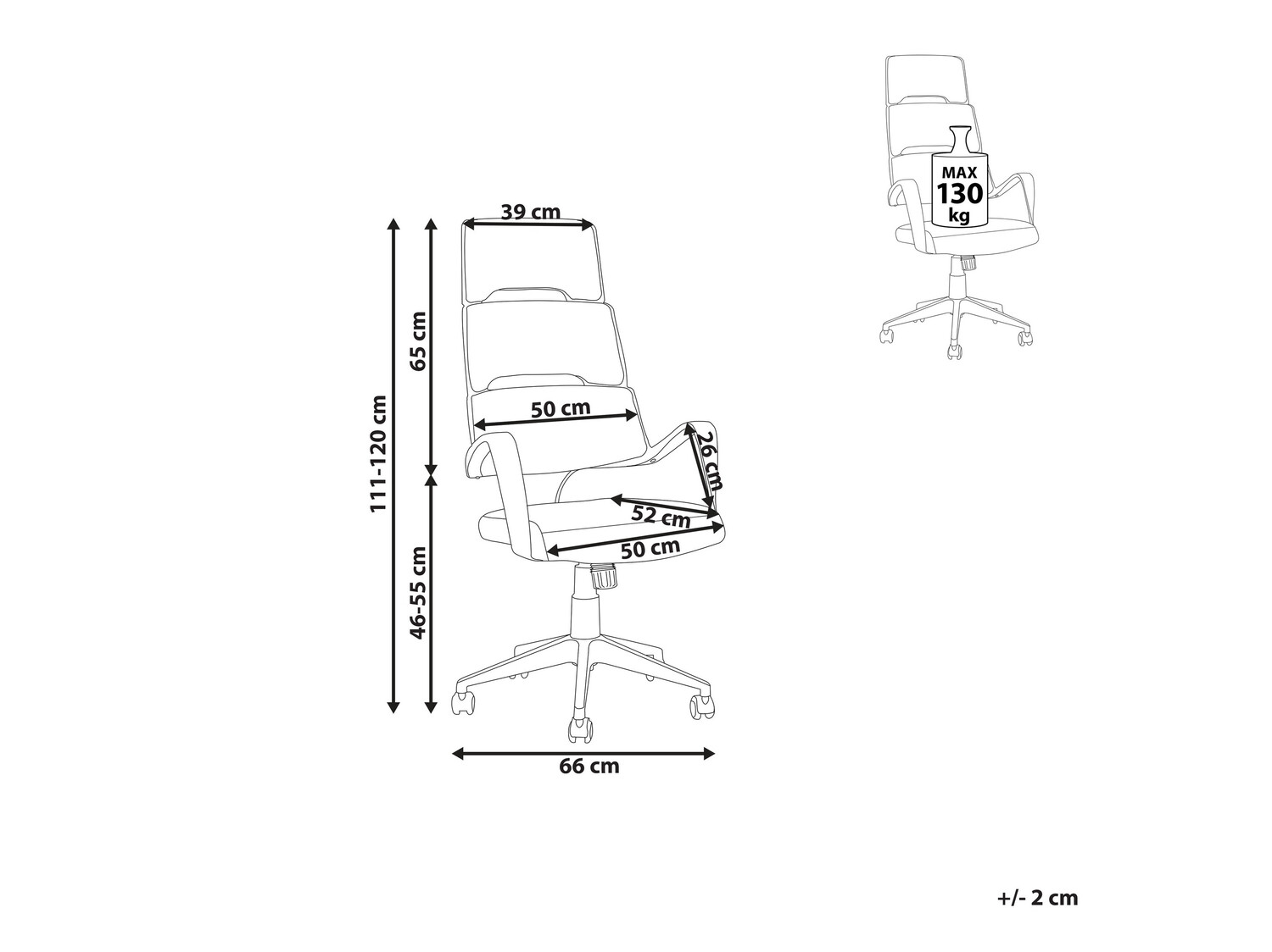 Biroja krēsls Berwyn 221 (Balts + Pelēks)