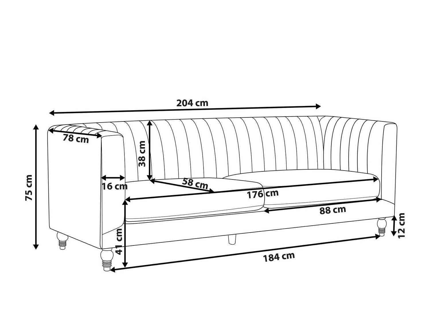 Диван Berwyn 237 (Серый)