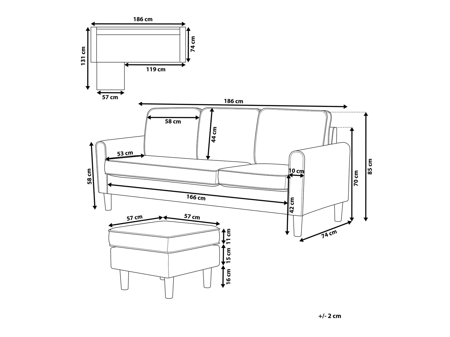 Диван Berwyn 239 (Бежевый)