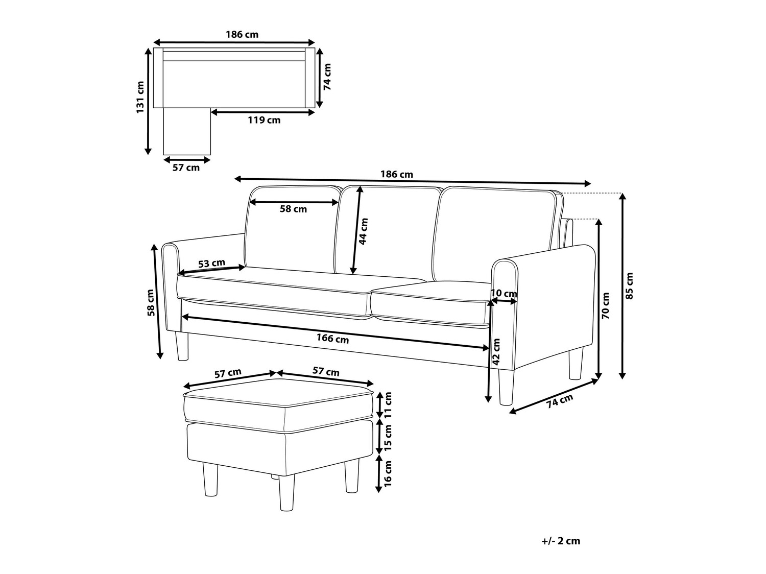 Диван Berwyn 239 (Серый)