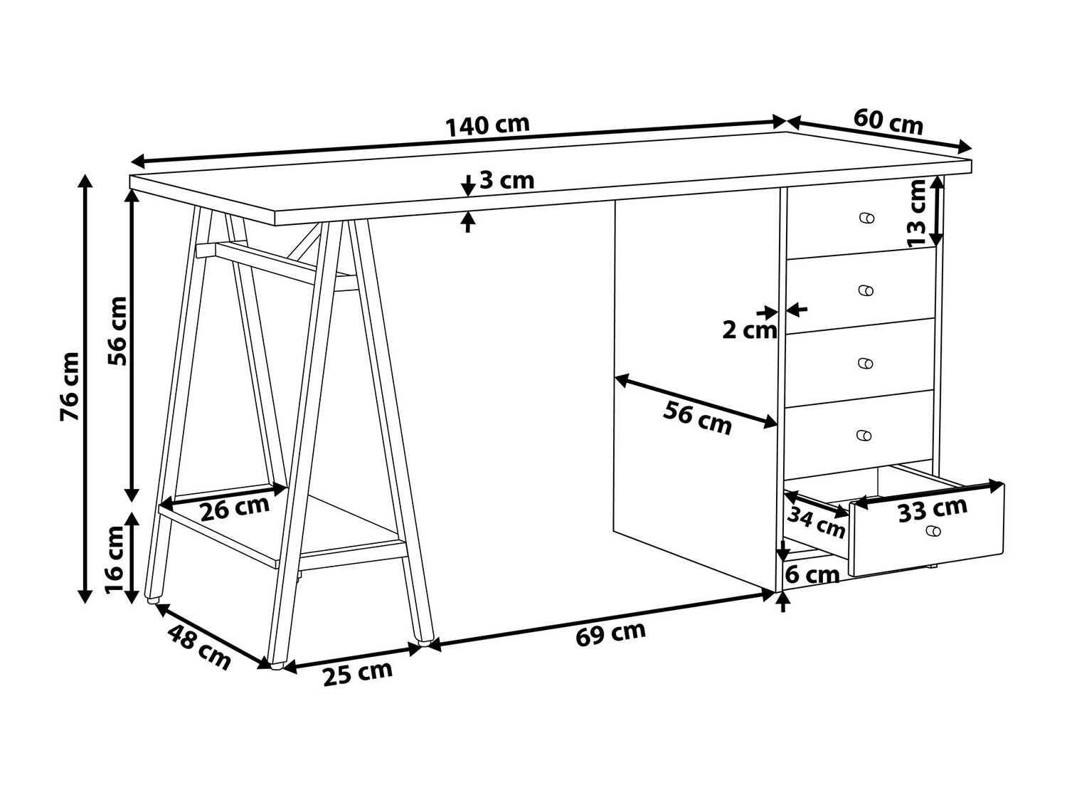 Письменный cтол Berwyn 244