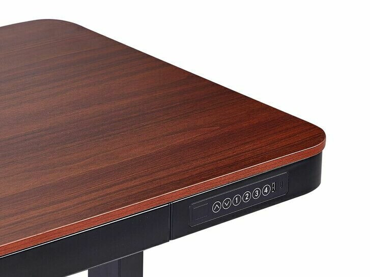 Рабочий стол с регулируемой высотой Berwyn 224 (Чёрный + Темное дерево)