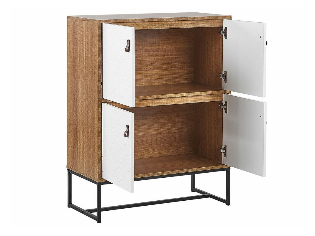 Шкафчик Fiotivu 100 (Белый + Чёрный + Светлое дерево)