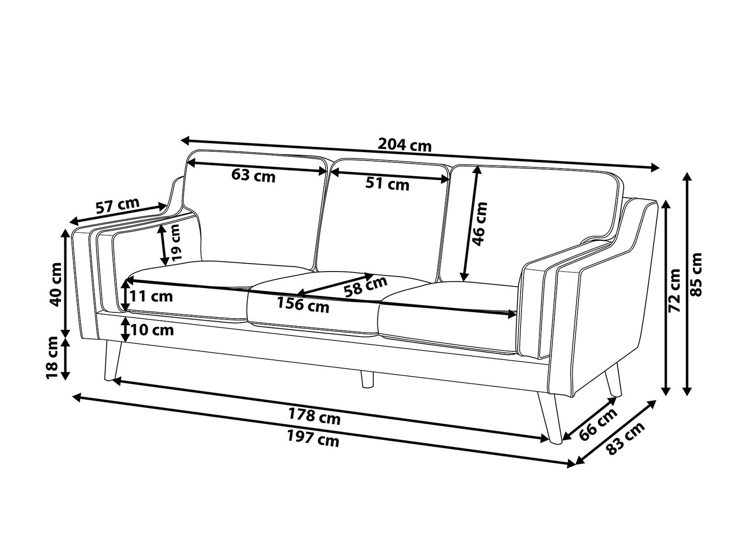 Диван Berwyn 263 (Светло-серый)